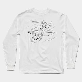 Flying Ostrich Long Sleeve T-Shirt